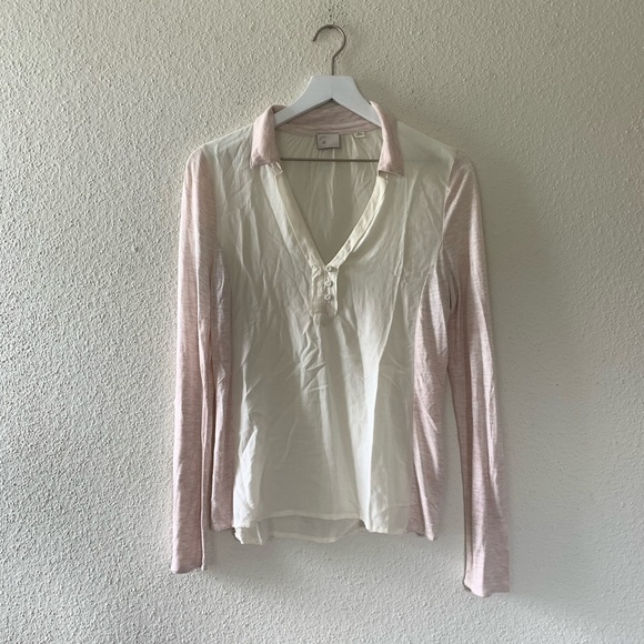 ANTHROPOLOGIE Postmark Jamison Henley Top Sz Small - Picture 2 of 15